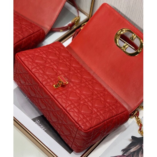 Fake Christian Dior Medium Dioramour Dior Caro Bag Red Replica