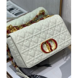 Fake Christian Dior Medium Dioramour Dior Caro Bag White Replica