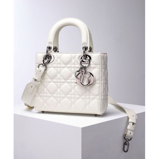 Fake Christian Dior Lady Dior My Abcdior Bag Cream Replica