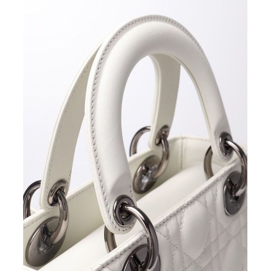 Fake Christian Dior Lady Dior My Abcdior Bag Cream Replica
