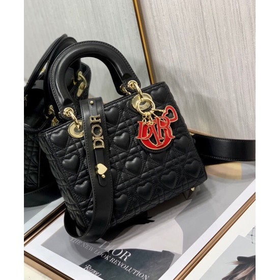 Fake Christian Dior Dioramour My Abcdior Lady Dior Bag Black Replica Replica Christian Dior Dioramour My Abcdior Lady Dior Bag Black
