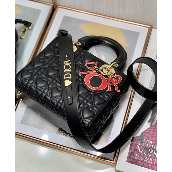 Fake Christian Dior Dioramour My Abcdior Lady Dior Bag Black Replica Replica Christian Dior Dioramour My Abcdior Lady Dior Bag Black