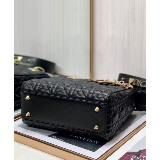 Fake Christian Dior Dioramour My Abcdior Lady Dior Bag Black Replica Replica Christian Dior Dioramour My Abcdior Lady Dior Bag Black
