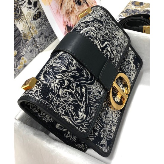 Replica Christian Dior 30 Montaigne Bag Dark Blue