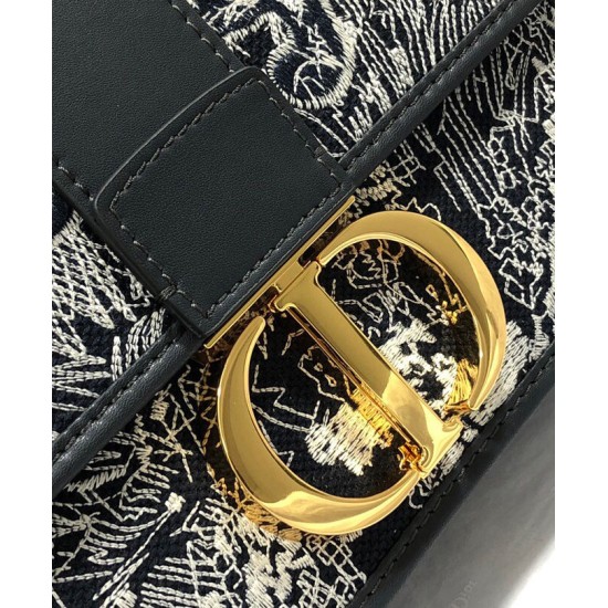 Replica Christian Dior 30 Montaigne Bag Dark Blue