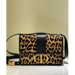 Replica Christian Dior 30 Montaigne Bag Multicolor Mizza Pony-Hair Calfskin Coffee