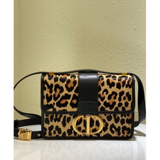 Replica Christian Dior 30 Montaigne Bag Multicolor Mizza Pony-Hair Calfskin Coffee