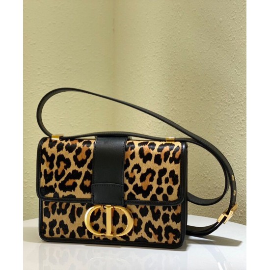 Replica Christian Dior 30 Montaigne Bag Multicolor Mizza Pony-Hair Calfskin Coffee