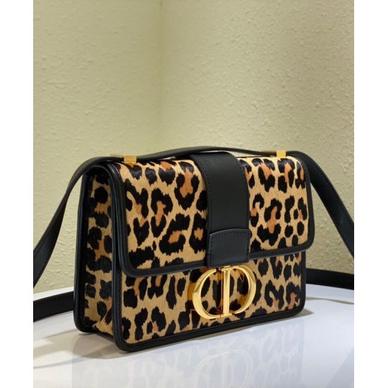 Replica Christian Dior 30 Montaigne Bag Multicolor Mizza Pony-Hair Calfskin Coffee