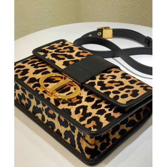 Replica Christian Dior 30 Montaigne Bag Multicolor Mizza Pony-Hair Calfskin Coffee
