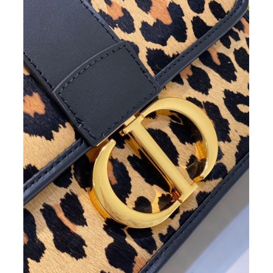 Replica Christian Dior 30 Montaigne Bag Multicolor Mizza Pony-Hair Calfskin Coffee