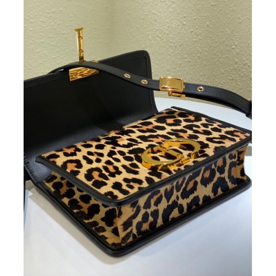 Replica Christian Dior 30 Montaigne Bag Multicolor Mizza Pony-Hair Calfskin Coffee