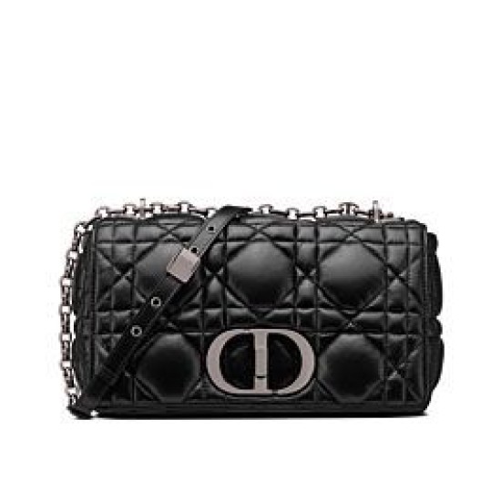 Replica Christian Dior Medium Dior Caro Bag Black