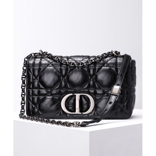 Replica Christian Dior Medium Dior Caro Bag Black
