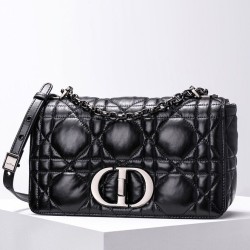 Replica Christian Dior Medium Dior Caro Bag Black