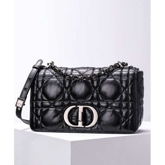 Replica Christian Dior Medium Dior Caro Bag Black