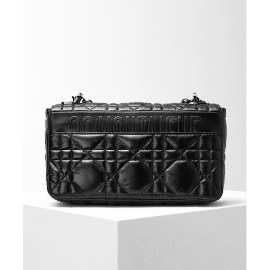 Replica Christian Dior Medium Dior Caro Bag Black