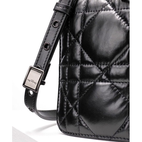 Replica Christian Dior Medium Dior Caro Bag Black