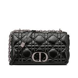 Replica Christian Dior Large Dior Caro Bag Black