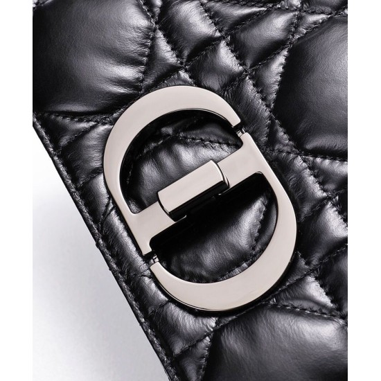 Replica Christian Dior Large Dior Caro Bag Black