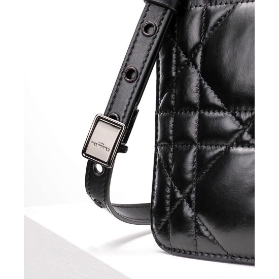Replica Christian Dior Large Dior Caro Bag Black