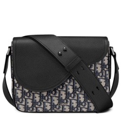 Fake Christian Dior Mini Saddle Messenger Bag Dark Blue Replica
