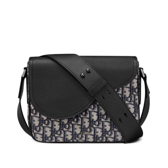 Fake Christian Dior Mini Saddle Messenger Bag Dark Blue Replica