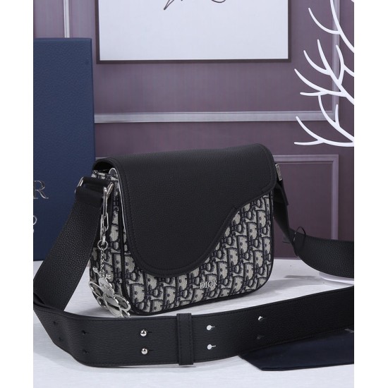 Fake Christian Dior Mini Saddle Messenger Bag Dark Blue Replica