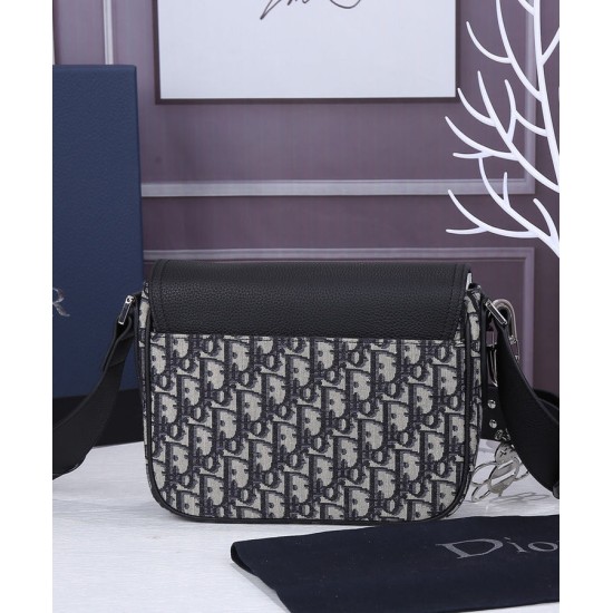 Fake Christian Dior Mini Saddle Messenger Bag Dark Blue Replica