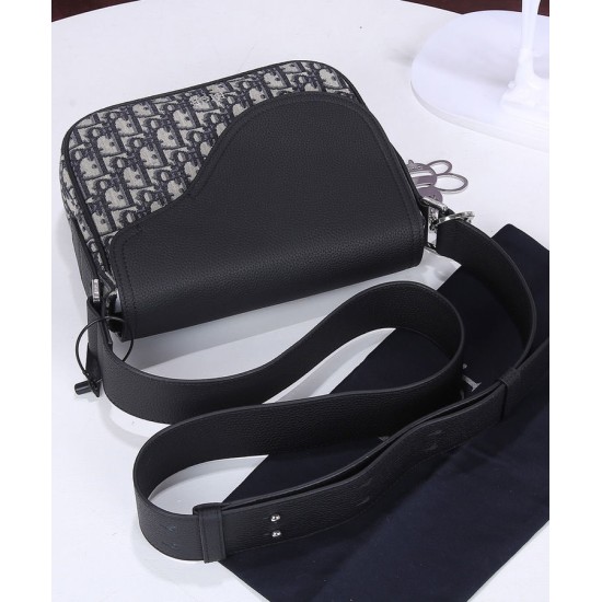 Fake Christian Dior Mini Saddle Messenger Bag Dark Blue Replica