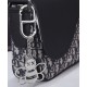 Fake Christian Dior Mini Saddle Messenger Bag Dark Blue Replica