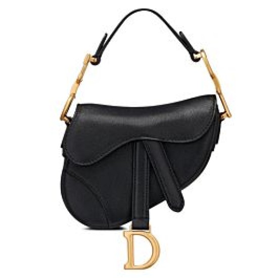 Fake Christian Dior Micro Saddle Bag Black Replica