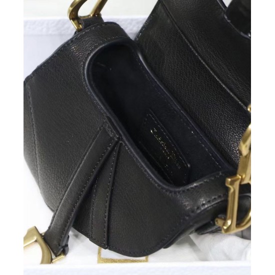 Fake Christian Dior Micro Saddle Bag Black Replica