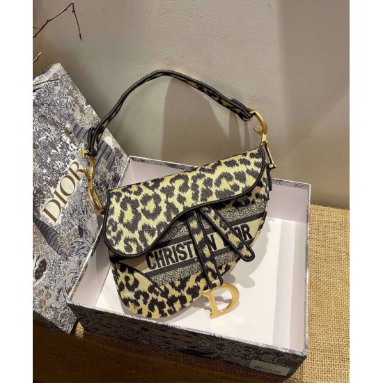 Fake Christian Dior Saddle Bag Coffee Replica