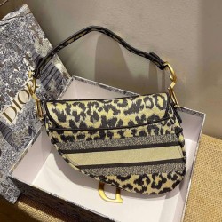 Fake Christian Dior Saddle Bag Coffee Replica