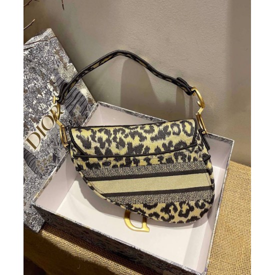Fake Christian Dior Saddle Bag Coffee Replica