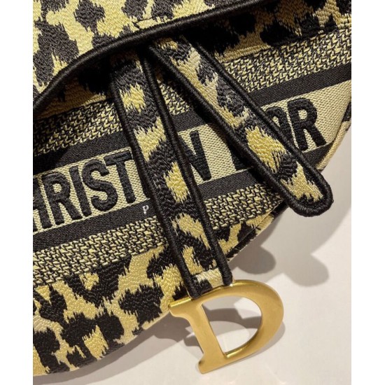 Fake Christian Dior Saddle Bag Coffee Replica