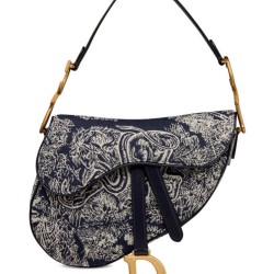 Fake Christian Dior Saddle Bag Dark Blue Replica