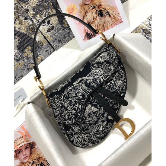 Fake Christian Dior Saddle Bag Dark Blue Replica