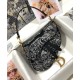 Fake Christian Dior Saddle Bag Dark Blue Replica
