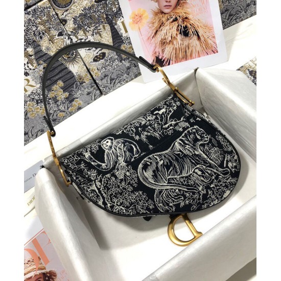 Fake Christian Dior Saddle Bag Dark Blue Replica