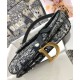 Fake Christian Dior Saddle Bag Dark Blue Replica