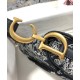 Fake Christian Dior Saddle Bag Dark Blue Replica