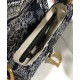 Fake Christian Dior Saddle Bag Dark Blue Replica