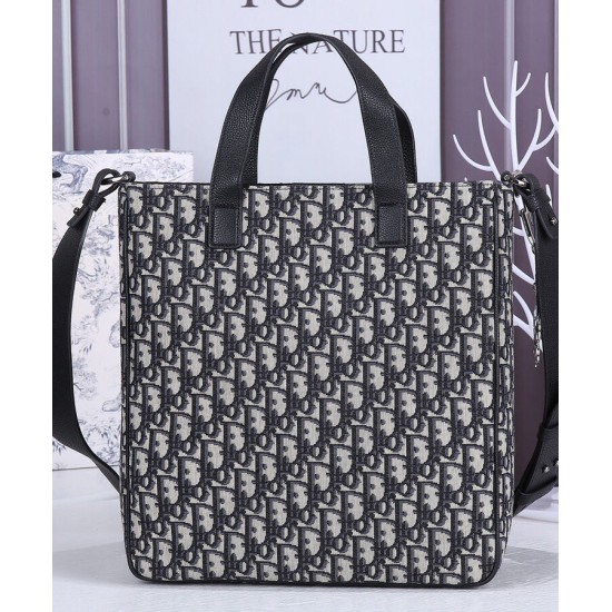 Replica Christian Dior Saddle Tote Bag With Shoulder Strap Dark Blue