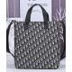 Replica Christian Dior Saddle Tote Bag With Shoulder Strap Dark Blue