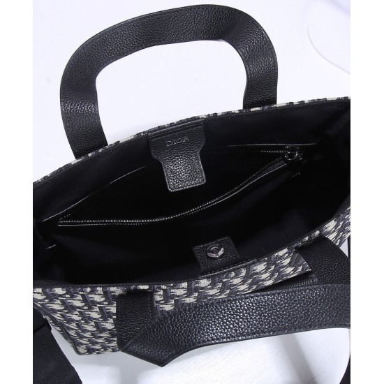 Replica Christian Dior Saddle Tote Bag With Shoulder Strap Dark Blue