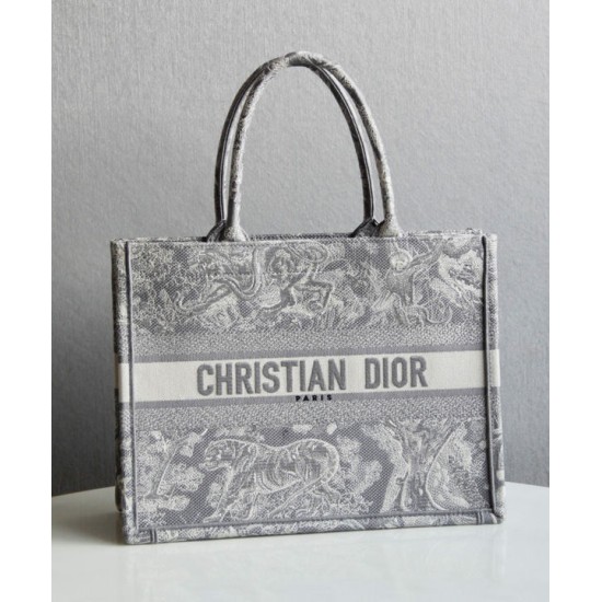 Fake Christian Dior Small Dior Book Tote Gray Replica