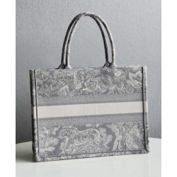 Fake Christian Dior Small Dior Book Tote Gray Replica