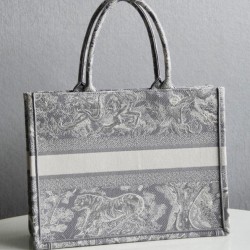 Fake Christian Dior Small Dior Book Tote Gray Replica